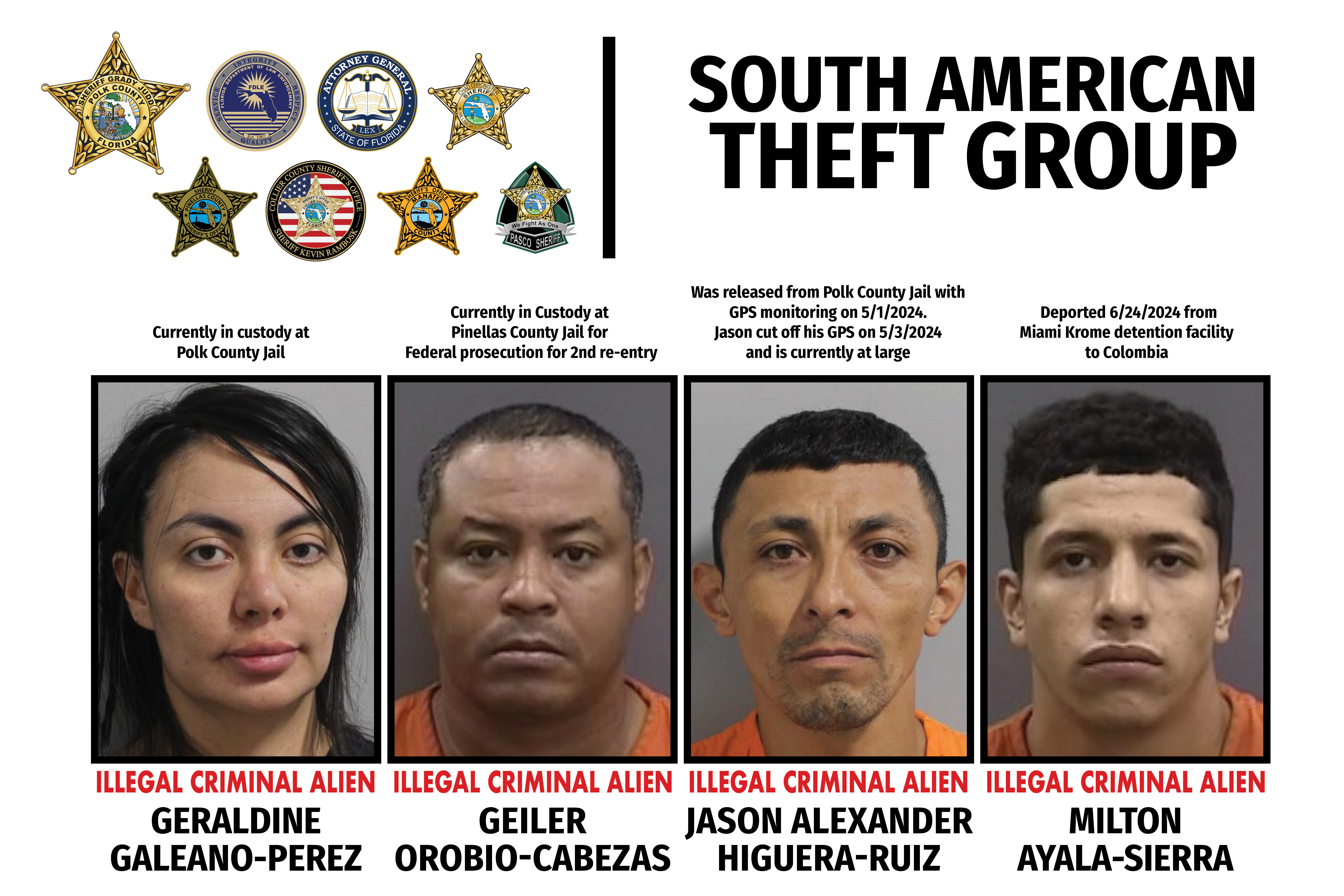  poster SOUTH AMERICAN THEFT GROUP